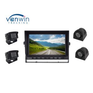 Cheap Sturdy 4CH 1080P LCD Quad Car Video Monitor DVR 12~24V With 4 Channel HD Inputs for sale