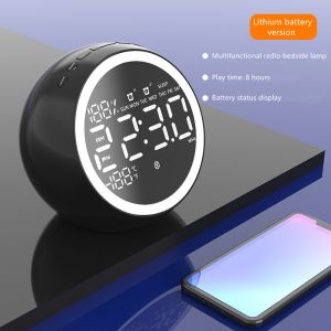 Multifunctional Portable Clock Radio With LED Lights 5W Speaker