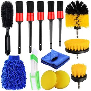 China PP Car Cleaning Brush Kit 14pcs For Detailing Washing on sale