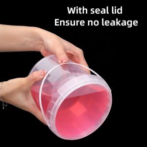 300ml 5 liter IML Customized Plastic Bucket With Lid For Honey Cookie Yogurt
