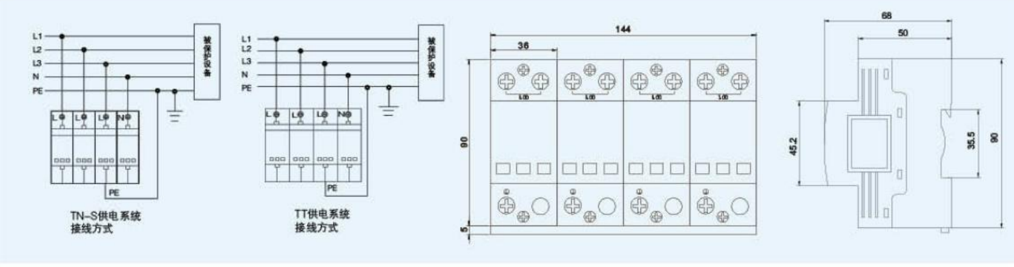 I25X 420V series surge protectors protect against surges affected by Level 1 lightning protection