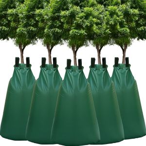 Green 20 Gallon Outdoor Tree Watering Bag Automatic Slow Release Irrigation System Save Water