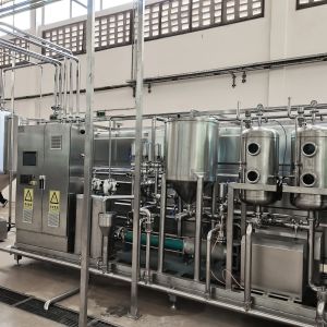 Apple Juice Complete Flavored Beverage Processing Line Stable  Sterilizer Performance UHT Pasteurization Machine