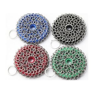 Cheap Soap Shape Silicone &amp; Chainmail Scrubbing Pad for sale