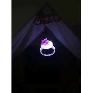 4 Blades 1M 3D LED Hologram Fan APP control holographic advertising projector