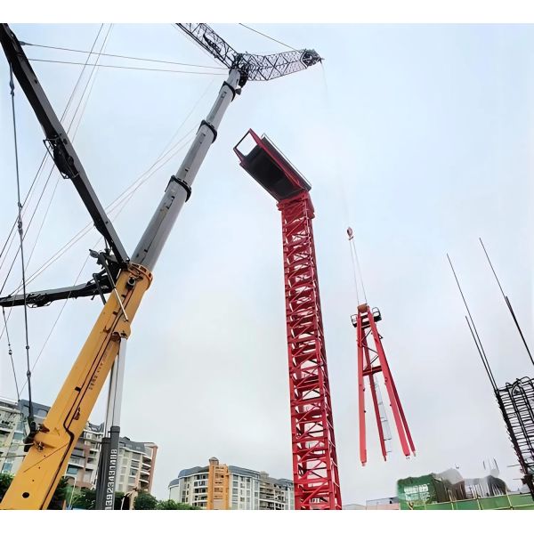 Quality The Used High Quality Qtp Series 80 6010 8t China Cheap Price Static Tower Crane Zoomlion Ruck Mounted Crane Range 60 M Attaching Height 150 M wholesale
