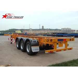 45ft Three Axle Gooseneck Semi Skeletal Container Trailer With Twist Locks