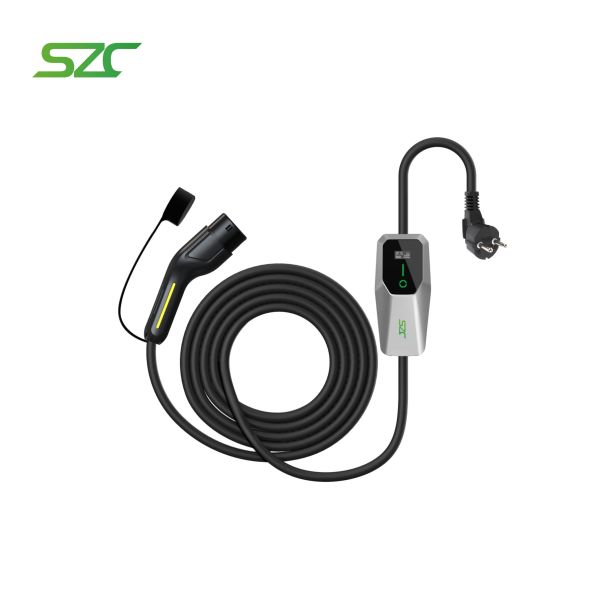 SZC 3.5 KW 1Phase Portable EV Charger Type2 Home Use EU Plug For Tesla BYD Xpeng