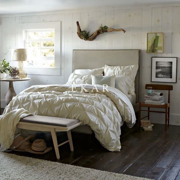 Quality Modern Fabric Divan Upholstered Simple Design Wooden Bed wholesale