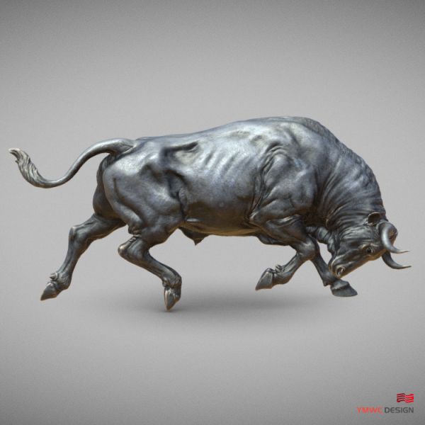 Europe Regional Feature Life-size Outdoor Bronze Bull Sculpture Animal Statue