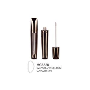 Cheap 9ml Unique Oval Empty Lip Gloss Tubes With Wand Special Cap Colllar Empty Balm Containers for sale