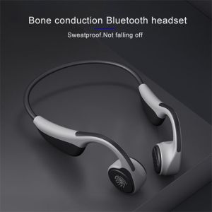 10m Bone Conduction Headphones Open Ear Bluetooth Sport Wireless Earbuds Built -