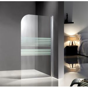 China Bathing 1400x800mm Glass Shower Enclosures With Serigraphy Painted on sale