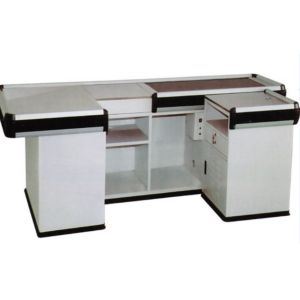 Cheap Grocery Store Conveyor Belt Checkout Counter Supemarket Fixture Cash Counter for sale
