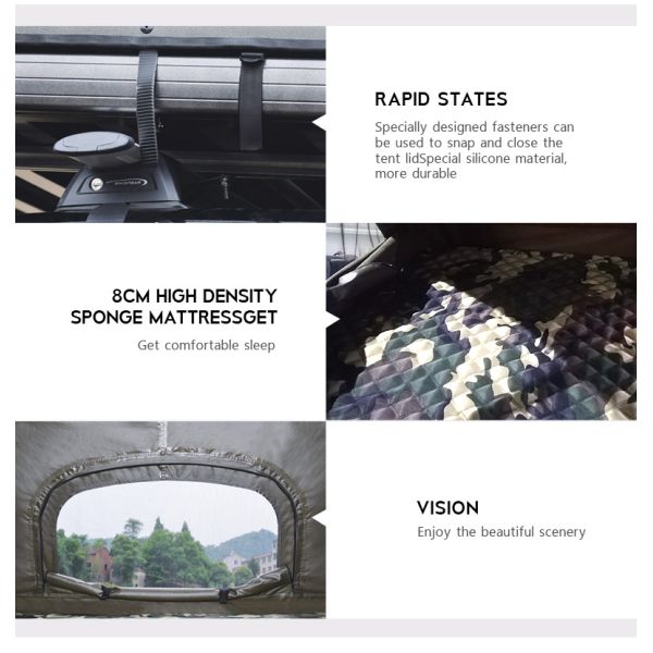 Fire Resistant Off Road Roof Top Tent Automatic Expanding And Collapsing