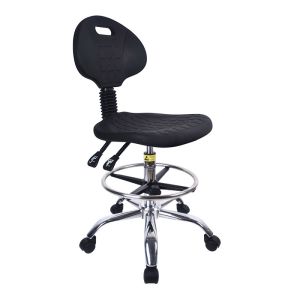Black PU Foam Anti Static Lab Chair Esd Lab Chair With Backrest