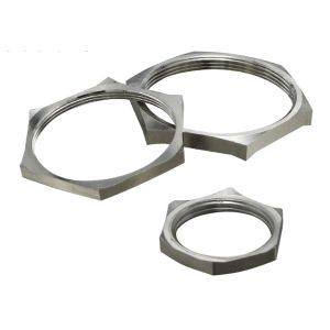 Metallic Color Cable Gland Accessories Anti EMC Locknut With Electrical Fittings