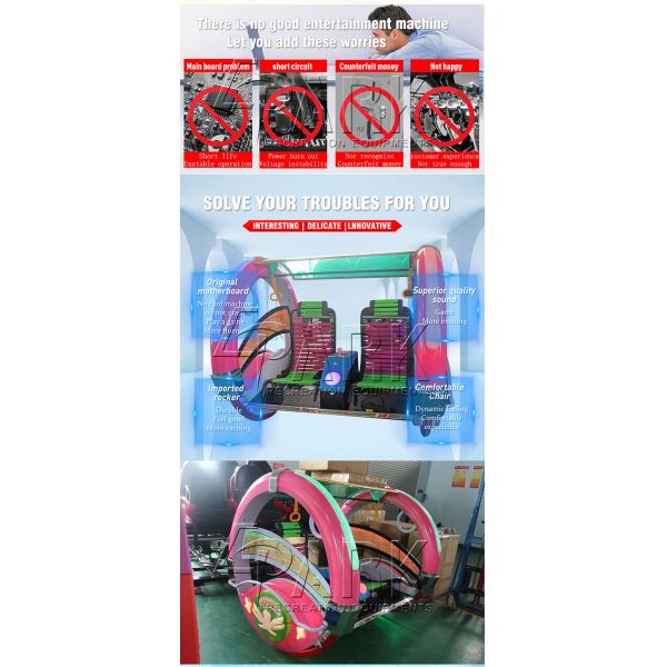 Kiddie Amusement Game Machines 90 Degrees Music Electric Swing Happy Le Bar Car