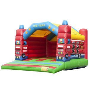 Fire Truck Inflatable Blow Up Jump House , Indoor Inflatable Bouncer 6.5 * 5.2 *