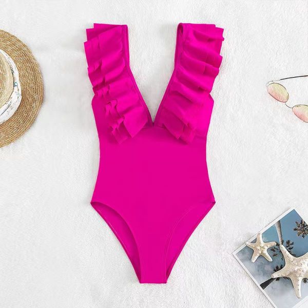 Sexy Sling Single Shoulder Swimsuit Bikini Push Up One Piece Swim Suit