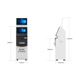 27 Inch Credit Card Payment Self Service Ordering Kiosk with QR Scanner Receipt