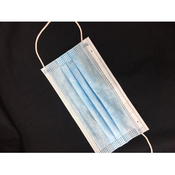 Blue Dispsoable Face Mask Ear Wearing Type For Hospital / Fog Weather