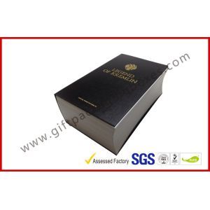 Hot Stampig Emboss Paper Wine Packaging Boxes With Bible Book Shape