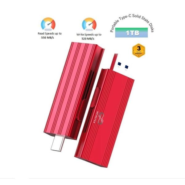 Infinites Portable Type-C Solid State Disks Sk USB 3.2 Flash Drive Provides a