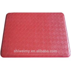 Plaid surface PU with NBR anti-fatigue kitchen feet mat
