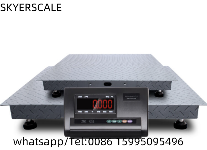 Industrial Floor Scale With Weighing Indicator 500kg Till 5000kg With Printer