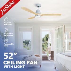 Cheap 15W Wood Blade LED Ceiling Fan with Light and Wall Control Remote Control APP Control 2- for sale