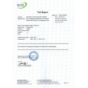Shenzhen Huge Creation Technology Limited Certifications