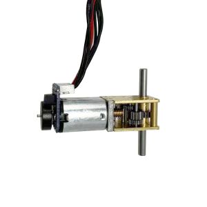3V 5V 12V Right Angle Gearbox N20DC Worm Motor with Encoder Dual Output Shaft