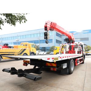 4x2 HOWO Tow Trucks Wrecker Truck One Tow Two Vehicle 10 Tons Flatbed Road-block