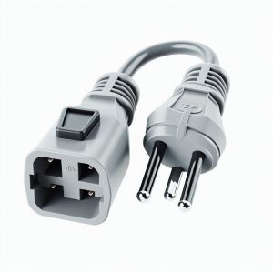 IEC C14 to Schuko Female Power Adapter Cable 10A 250V H05VV-F