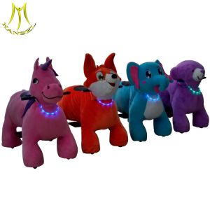 China Hansel animal cartoon figure electric plush happy ride on toy animal for kids on sale