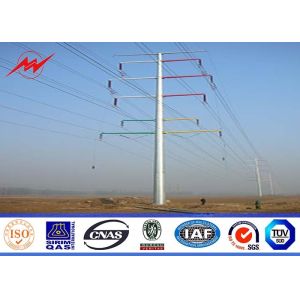 Cheap 13M 6.5KN 3mm Steel Utility Pole for 230kv termination tower with galvanization surface for sale