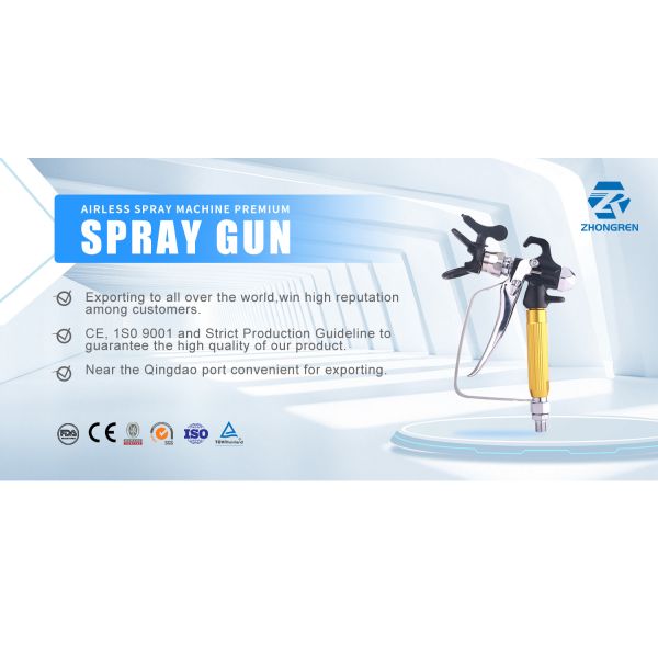 Professional High Pressure Airless Paint Spray Gun Compatible With Airless Spraying Machine Nozzle Size