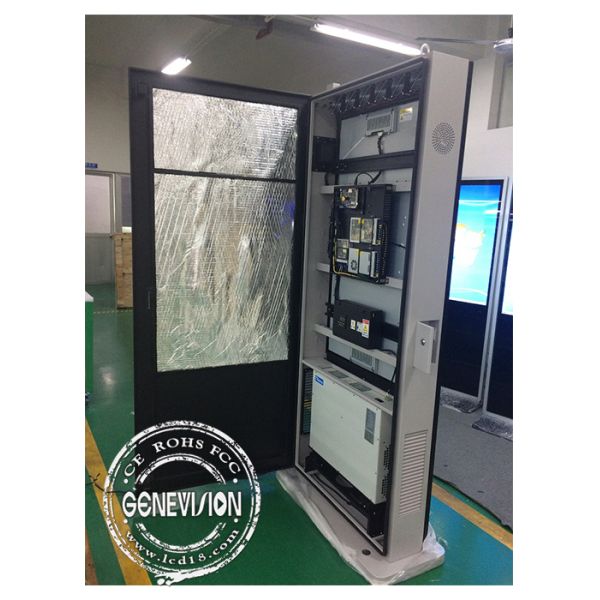 Dual Touch Screen Digital Signage Outdoor , Vandal Resistant Way Finder Anti - Glare