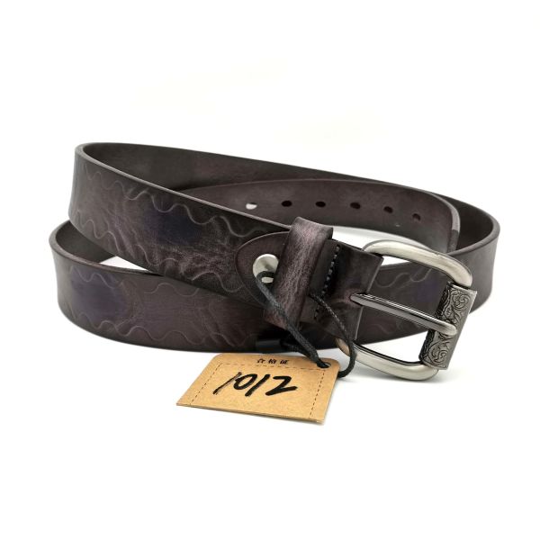 Antiwear Practical Braided Leather Belt For Men Multiscene With Pin Buckle