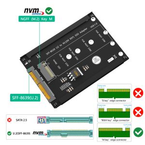 M.2 NGFF key M SSD to SFF-8639 U.2 Adapter with Frame Bracket