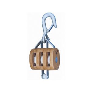 Cheap JTWP-A3 Regular Wood Pulley(triple wheel with hook) for sale