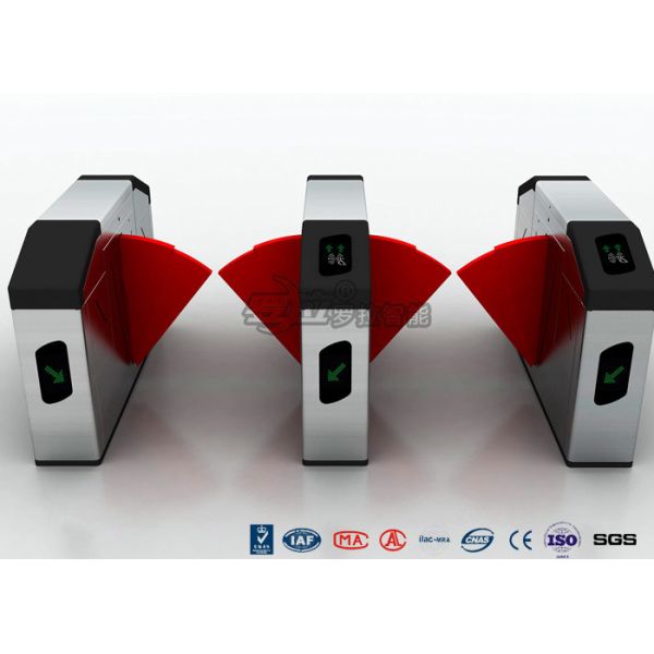 Optical Retractable Half Height Turnstiles Flap Barrier Turnstile 900mm Width