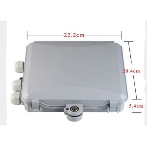 Plug - In Fiber Optic Distribution Box 8 Port Splice Tray Pigtail Wall Mount