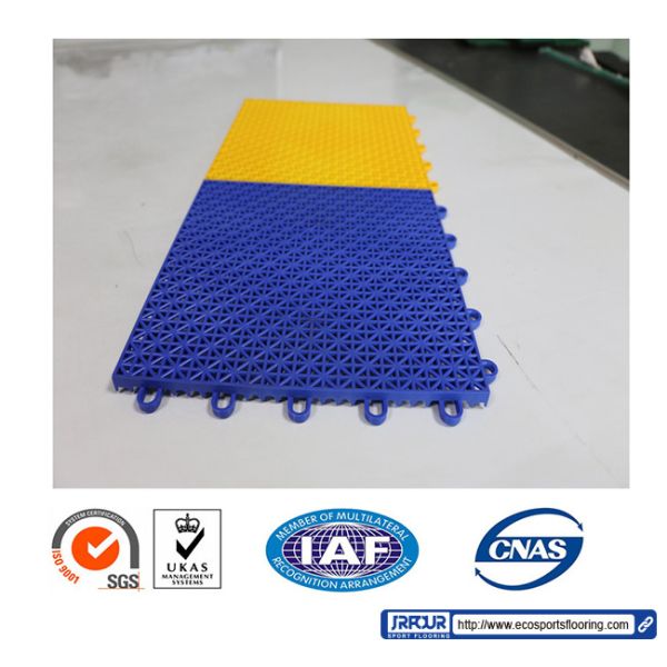 Floated Waterproof Interlocking Sports Tiles No Cracking Badminton
