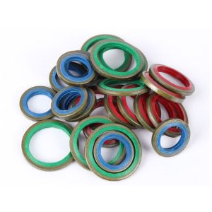 Custom NBR Oil Resistance Bonded Seal Customized Size Rubber Iron Seal Washer