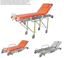 Emergency Medical Loading Folding Ambulance Stretcher With Aluminum Alloy