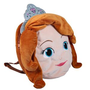 Embroidery Technics Kids Plush Backpack Soft Hand Feeling Weaving Label