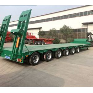 53ft Low Bed Semi Trailer With 15T Load Capacity And Dual Line Braking