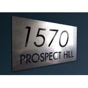 Beautiful Patterns Custom Stainless Steel Signs With Etching / Polishing /